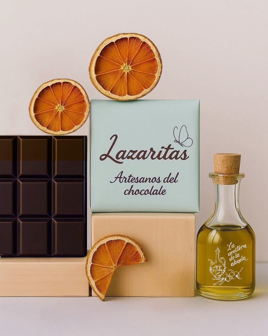 Lazarita de chocolate negro trufado, aceite de oliva virgen extra y naranja - Imagen 3